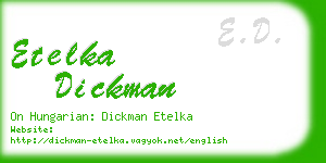 etelka dickman business card